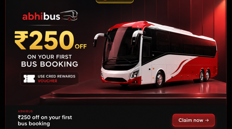 Get ₹250 OFF on AbhiBus Bus Booking via CRED – Step-by-Step Guide (2026)