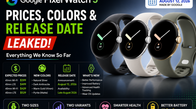 Google Pixel Watch 5 Prices, Colors, and Release Date Leaked — Everything We Know So Far